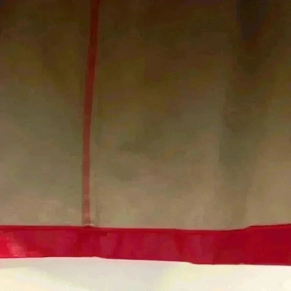 COMME Red Faux Leather Zip Up MINI Skirt Size Medium EXC CON - Picture 6 of 8